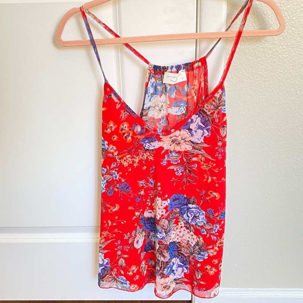 Shirt; Tank top, Light weight, Floral
